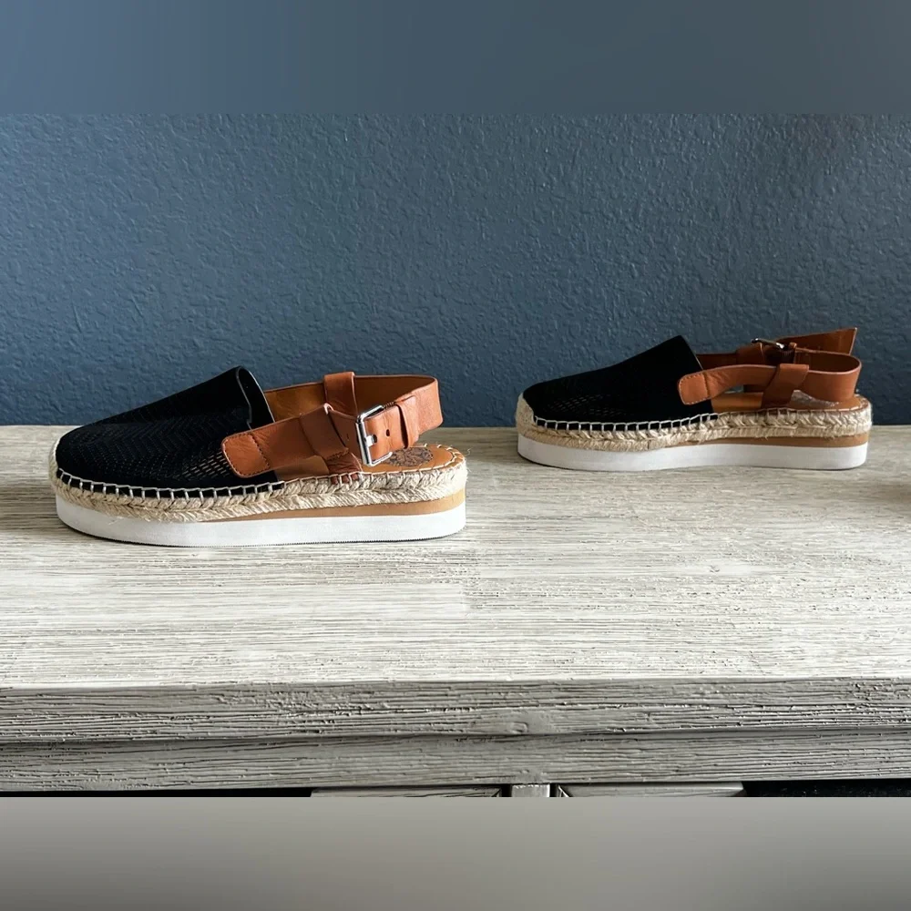 NWOT!!! Vince Camuto Black and Tan Espadrilles